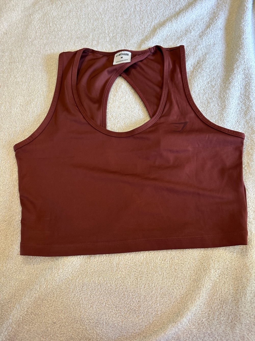 Gymshark Women's Deep Maroon Racerback Crop Top
